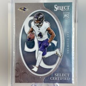 2023 Zay Flowers Panini Select Certified Rookie Card